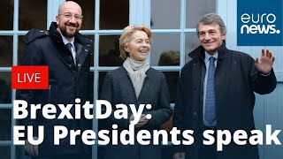 BrexitDay  EU Presidents speak  LIVE [upl. by Kirkwood]