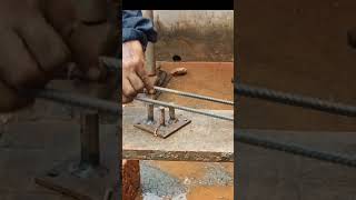 Iron rod bending technique Amazing construction workshortsfeed trending construction virel [upl. by Anas283]