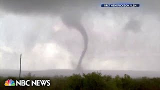 Texas slammed with severe weather and tornadoes [upl. by Veneaux376]