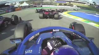 Depart F1 sprint Bresil 2022 Alonso onboard [upl. by Brock]