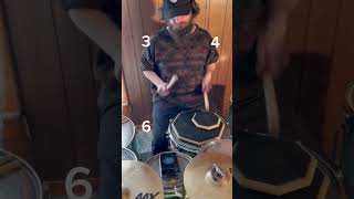 160 BPM 634 polyrhythm example drums drummer drumming practice percussion drumlife [upl. by Jabin]