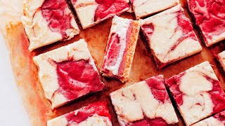 Strawberry Cheesecake Bars Vegan  GF  Minimalist Baker Recipes [upl. by Furgeson]