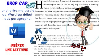 Comment Créer une lettrine sur Word  Insert Drop Cap in Microsoft Word en 2021shorts [upl. by Lull545]