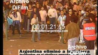 DiFilm  Argentina elimina a Inglaterra incidentes en el Obelisco 1998 [upl. by Behah755]