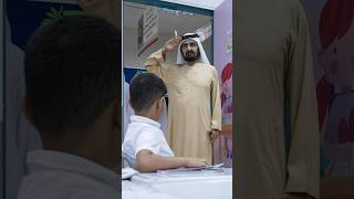 Dubai Ruler Sheikh Mohammed bin Rashid Al Maktoum visit to local Dubai school dubai uae [upl. by Adamis]