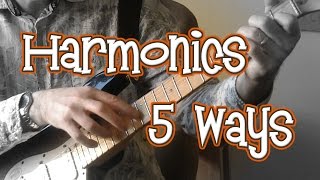 5 ways of Playing Harmonics on the Guitar [upl. by Lerner]