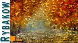 Old 13 Amazing landscapes  Large AUTUMN landscape oil painting [upl. by Ennairek]