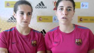 Copa de la Reina Melisa Nicolau y Vicky Losada del FC Barcelona [upl. by Llenil602]