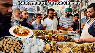 Live Mutton Cutting with Saleem Butt in Lahore 2024  Street Food Lahore  Mutton Chanay Recipe [upl. by Willey]