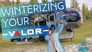 Owner Empowerment Series Winterizing Your Valor RV  Alliance RV StepbyStep Guide [upl. by Akehs]