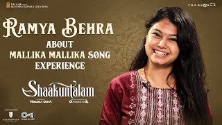 Ramya Behara about Mallika Mallika song experience  Shaakuntalam  Samantha Dev Mohan  Gunasekhar [upl. by Lucilla467]