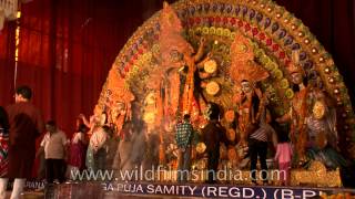 Durga Puja celebrated with pomp and gaiety in Delhi [upl. by Huntington]