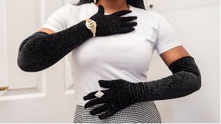 How to Make Long Gloves  Easy DIY Velvet Gloves Tutorial [upl. by Hermann]