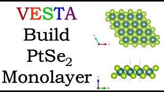 VESTA Software  Build Monolayer PtSe2 [upl. by Obeded]