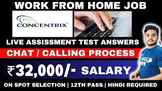 Concentrix Hiring  Live Assessment test answers  Work from home jobs 2024  Online jobs at home [upl. by Oesile888]