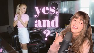 Ariana Grande recording vocals for quotyes andquot  Reaction amp analysis [upl. by Yand255]