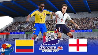 Colombia vs Inglaterra ● Tercer puesto Mundial Francia 98 ● Pes 2021 [upl. by Aneehsak278]