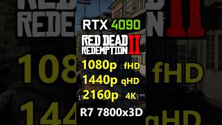 Red Dead Redemption 2  1080p vs 1440p vs 2160p 4K  RTX 4090 [upl. by Naelcm]