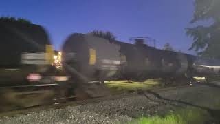 IAIS 519 and IAIS 513 heritage units with mixed freight in Minooka Illinois [upl. by Oicelem]