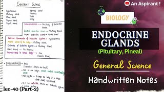 Endocrine System Unit9 Part2  Biology  General Science  Lec40  An Aspirant [upl. by Nizam]