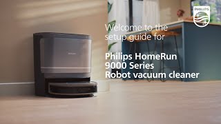 Philips HomeRun 9000 series Vacuum amp Wash robot  How to set up the robot and station [upl. by Zingale]