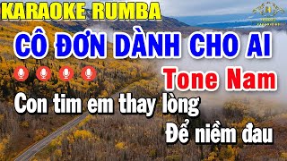 Karaoke Cô Đơn Dành Cho Ai Rumba Tone Nam  Am  Nhạc Sống  Karaoke Nhạc Trẻ Rumba  Trọng Hiếu [upl. by Clay]