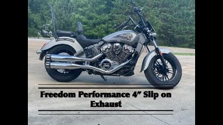 Freedom Performance Slip On Exhaust Indian Scout [upl. by Kryska703]