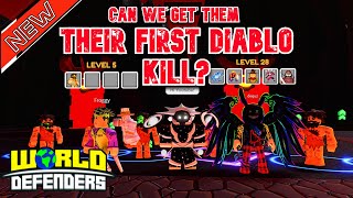 Can we get them their FIRST Diablo KILL  Reaper Giveaway Winners World defenders roblox [upl. by Kisor]