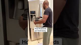 How Wives vs Husbands put food away 😭😂marriedlife relatable [upl. by Lav]