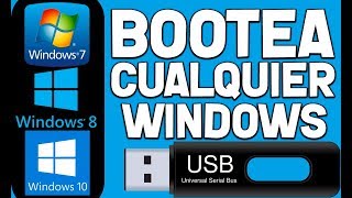 Como crear una USB Booteable con WINDOWS 788110  2018 [upl. by Uela]