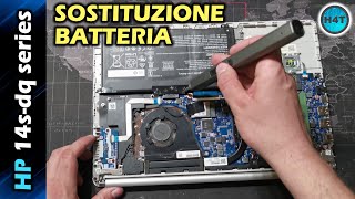 HP 14sdq series Sostituzione Batteria battery replacement [upl. by Selia39]