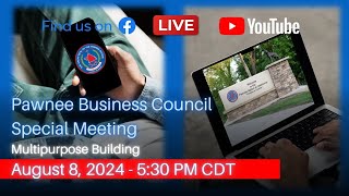 Pawnee Business Council Special Meeting [upl. by Bartel]