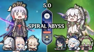 Genshin Impact  Spiral Abyss 50  Floor 12  Ayaka Freeze x Hyperbloom [upl. by Ardnaid255]