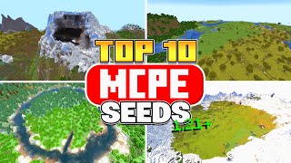 Top 10 BUILDING SEEDS For Minecraft Bedrock 121 [upl. by Lednar]