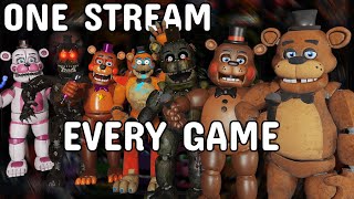 I beat EVERY FNAF GAME in ONE STREAM without breaks [upl. by Huskey433]