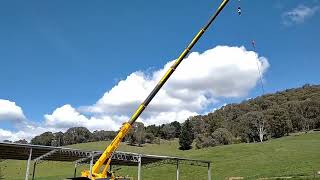 HUGE CONSTRUCTION OF THE SHED shed barn farm farming constructionequipment engineering [upl. by Ilrebma]