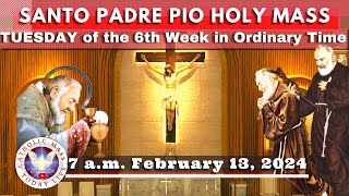 Catholic Mass Today Live at Santo Padre Pio National Shrine  Batangas 13 Feb 2024 7am [upl. by Moia]