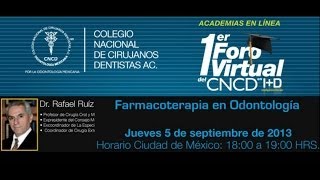 127 CNCD  Foro Academias  Farmacoterapia en Odontología [upl. by Godfree]