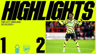 HIGHLIGHTS  Nottingham Forest vs Arsenal 12  Gabriel Jesus Saka [upl. by Eirlav]