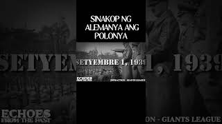 SETYEMBRE 1 1939 SINAKOP NG ALEMANYA ANG POLONYA youtubeshorts historyshorts viralshorts [upl. by Kolk]