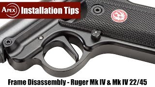 How To Disassemble The Ruger Mk IV Frame [upl. by Dunton]