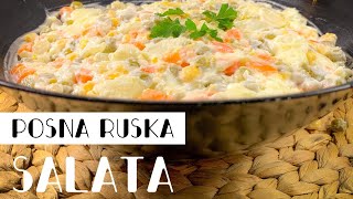 Posna Ruska Salata  Russian Salad  CooKing Recepti [upl. by Jay495]