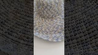 Hat raffia yarn raffia crochet ispie hat summerhat прежда handmade [upl. by Vivi]