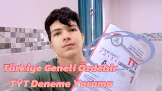 Türkiye Geneli Özdebir TYT Denemesi Nasıldı Özdebirin En Büyük Hatası [upl. by Auqeenahs315]