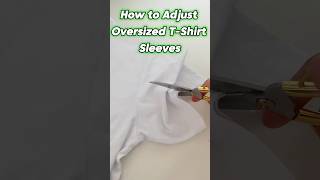 How to Adjust Oversized TShirt Sleeves sewingtips sewing [upl. by Naik]