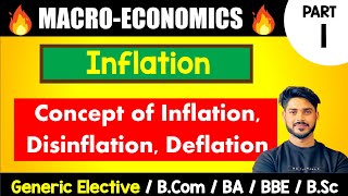 Concept of Inflation Disinflation and Deflation  Macroeconomics  GE BCom BA Bsc DU [upl. by Vasili]