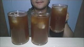 ASMR Drinking Nestea Iced Tea Lemon Black Tea  Moe Mukbang [upl. by Clawson]