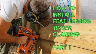 How to set out measure cut and fix Timber featheredge cladding the carpenters way [upl. by Einolem]