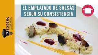 El emplatado de salsas según su consistencia  CookStorming [upl. by Senilec]