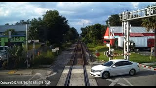 Video shows moment car collides with SunRail train in Florida [upl. by Ennayram]